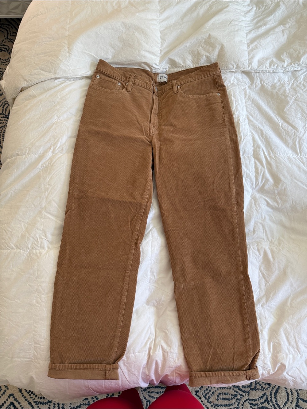 J. Crew Corduroy Pants in Warm Tan
